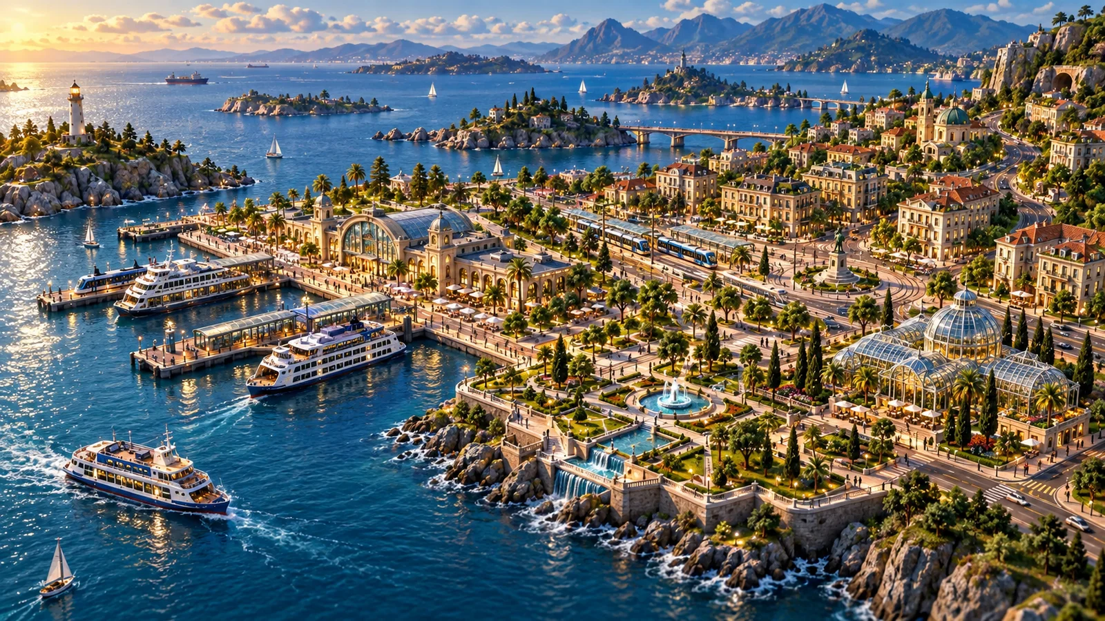 New Horizon — The harbour district